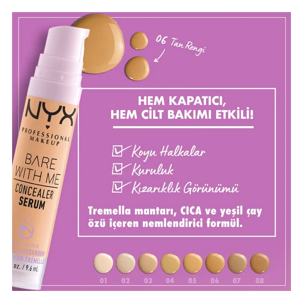 Nyx Professional Makeup Bare With Me 06 Tan 9.6 Ml Serum Kapatıcı - Görsel 3