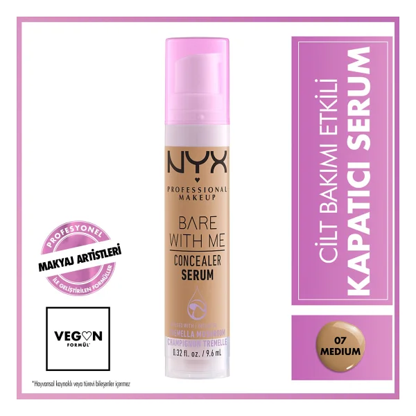 Nyx Professional Makeup Bare With Me 07 Medium 9.6 Ml Serum Kapatıcı - Görsel 8