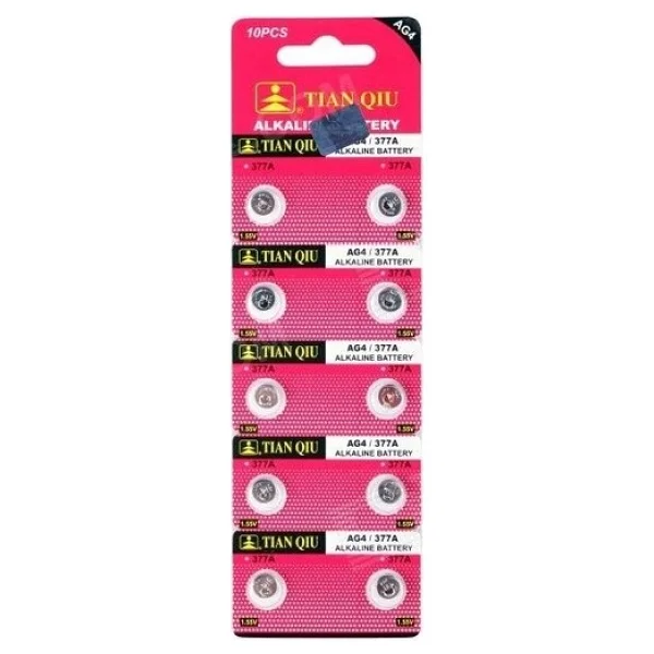 Tianqiu Ag4 Lr626h/377a 10'lu 10 Paket Alkalin Düğme Pil - Görsel 3