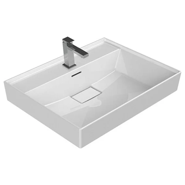 Turkuaz Seramik Sharp 80x48 Cm Etajerli Lavabo - Görsel 2