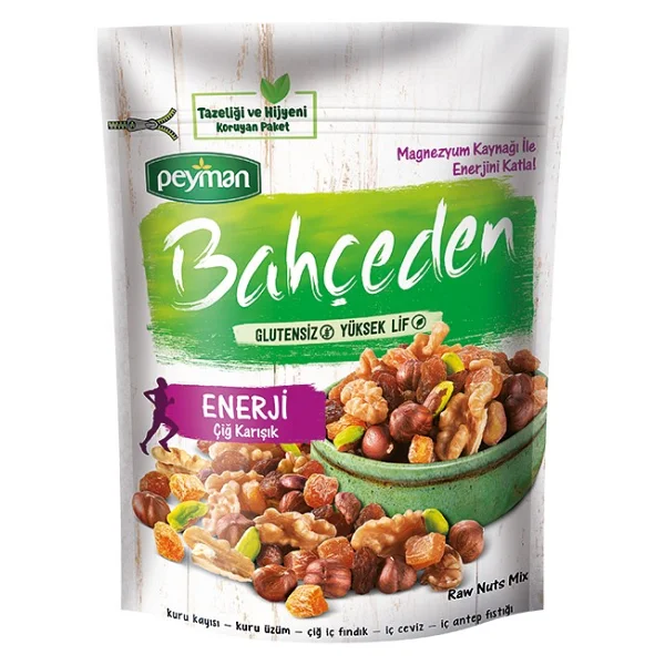 Peyman Bahçeden Enerji 140 Gr Çiğ Karışık Kuruyemiş - Görsel 2
