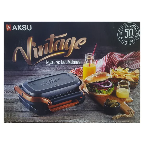 Aksu Vintage 1300 W Mini Tost Makinesi - Görsel 3