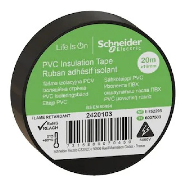Schneider Thorsman 2420103-8 19 Mm X 20 M 8 Adet Siyah Elektrik Bandı - Görsel 3