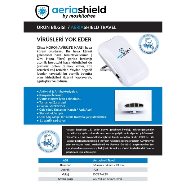 Aeriashield By Moskitofree Travel Ozon Makinesi - Görsel 2