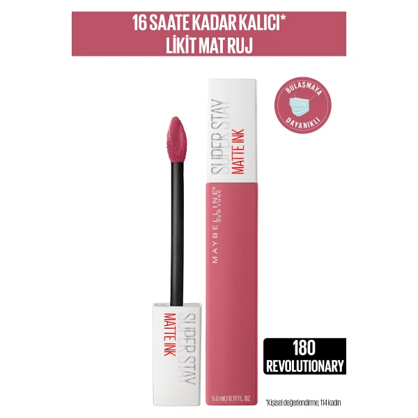 Maybelline New York Super Stay Matte Ink 180 Revolutionary Likit Ruj - Görsel 3