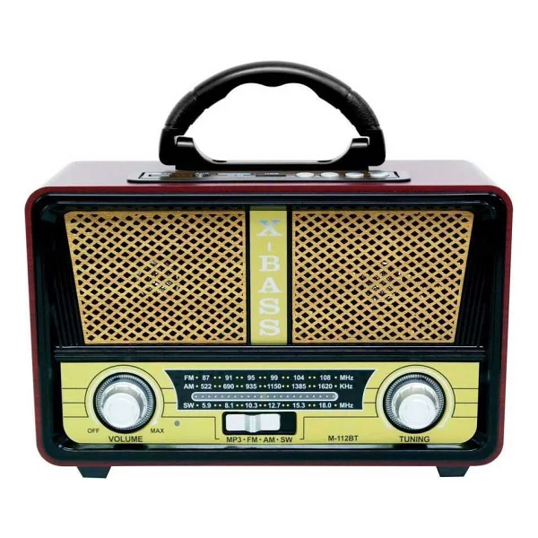 Meier M-112bt Şarjlı USB Sd Mp3 Destekli Bluetooth Nostaljik Radyo - Görsel 2