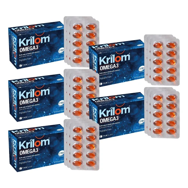 Krilom Omega 3 Balık Yağı 50 Kapsül 5'li - Görsel 2