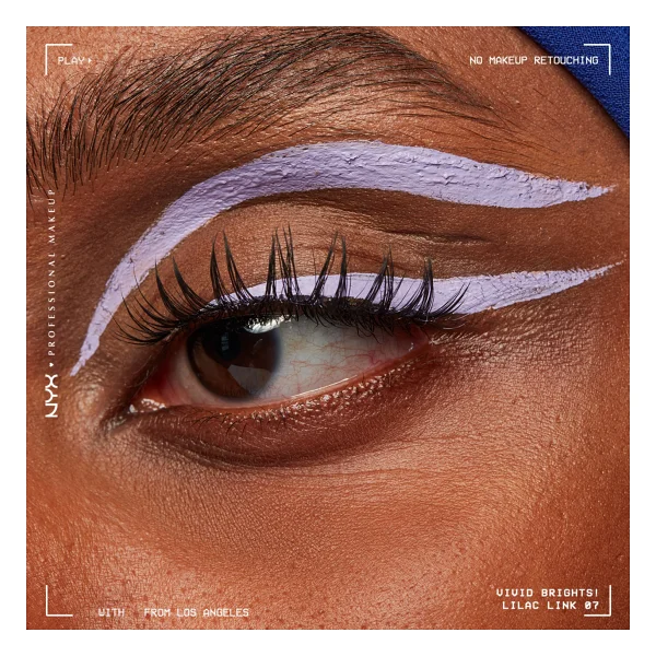 Nyx Professional Makeup Vivid Brights Matte 07 Lilac Link Likit Eyeliner - Görsel 5