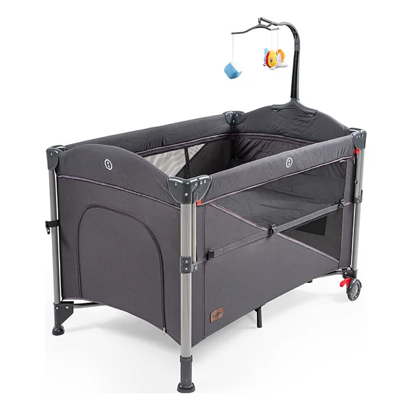 Baby2Go Camelia Koyu Gri 70x110 cm Anne Yanı Oyun Parkı - Görsel 2