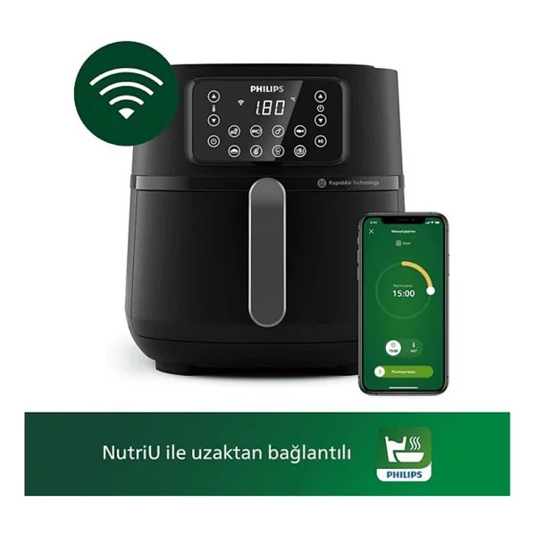 Philips Airfryer 5000 Serisi Hd9285/96 XXL Connected 7.2 Lt Yağsız Fritöz - Görsel 3