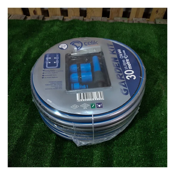Sera Trend Çelik 1/2" Özel Seri Sulma Hortumu 30 Metre Hortum Kiti Bahçe Sulama Hortum Seti Garden Kıt - 20 Metre - Görsel 3