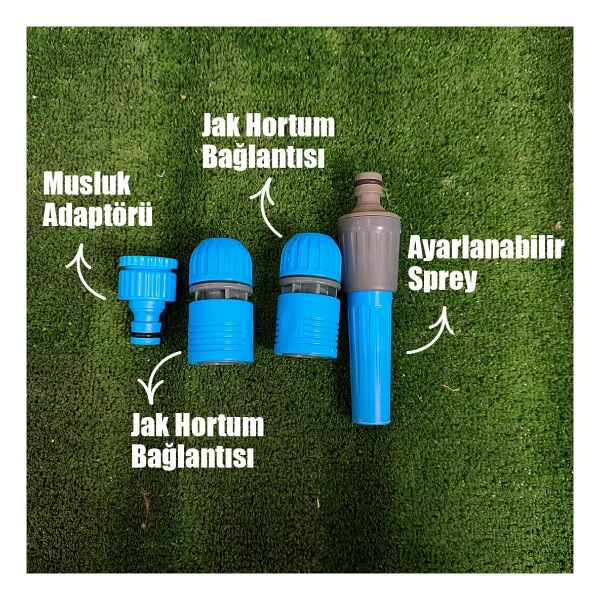 Sera Trend Çelik 1/2" Özel Seri Sulma Hortumu 30 Metre Hortum Kiti Bahçe Sulama Hortum Seti Garden Kıt - 20 Metre - Görsel 4