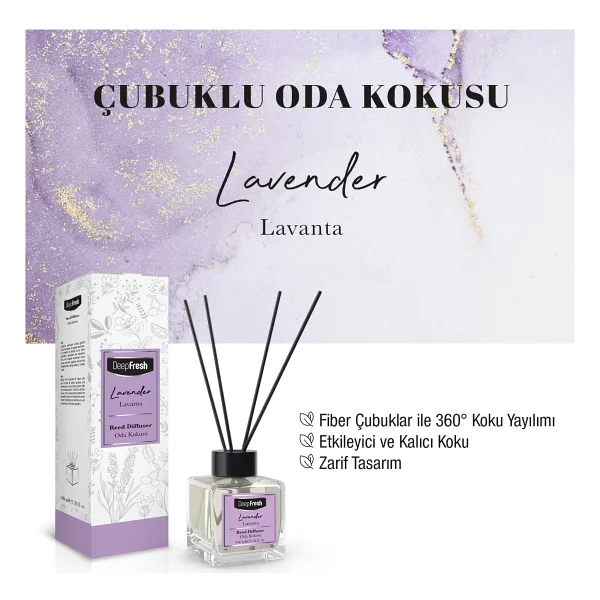 Deep Fresh Çubuklu Oda Kokusu Lavanta 100 Ml - Görsel 2