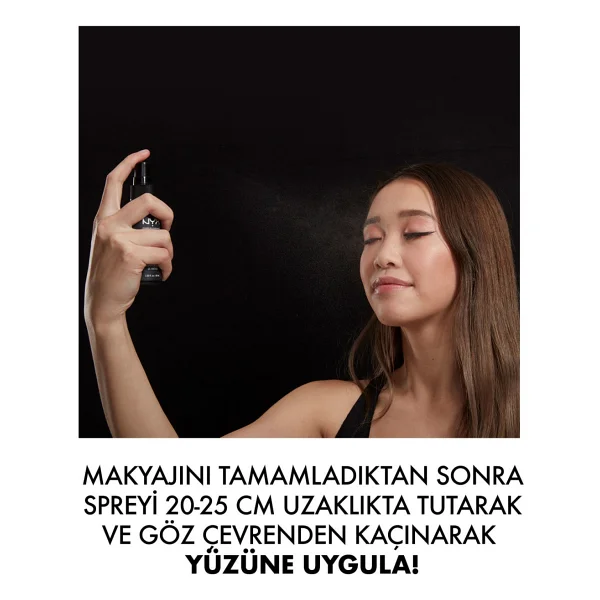 Nyx Professional Makeup Makyaj Sabitleme Spreyi 60 Ml Mat Bitiş Vegan Kuru Ciltler İçin - Görsel 5
