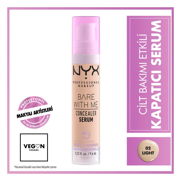 Nyx Professional Makeup Bare With Me 02 Light 9.6 Ml Serum Kapatıcı - Görsel 5