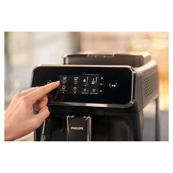 Philips Lattego Tam Otomatik Espresso Makinesi Mat Siyah 2200 Serisi -Aquaclean Filtre, Özel Süt Köpürtücü, Sezgisel Dokunmatik Ekran, Yüksek Su Kapasitesi Ve Çift Bardak Özelliği- Onerous Hediyeli - Görsel 2