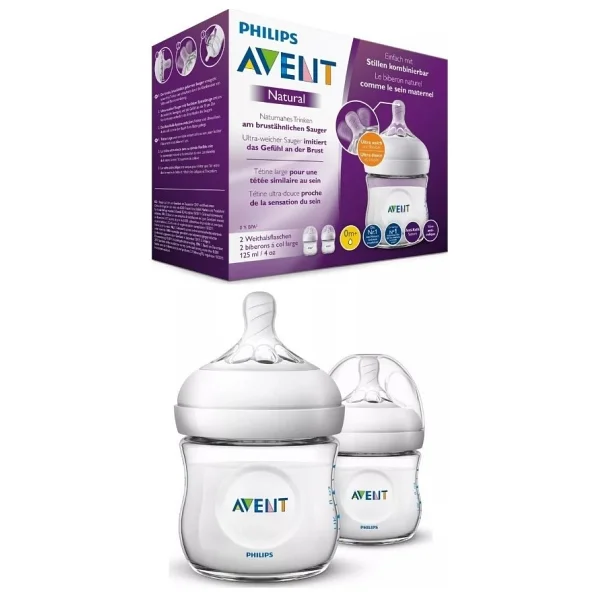 Philips Avent Scf030/27 Natural 2'li 125 Ml Pp Biberon - Görsel 2