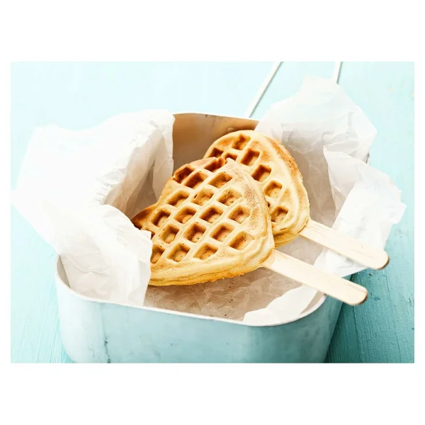 Omake Kare Waffle Makinesi Çubuklu Kalp - Görsel 3