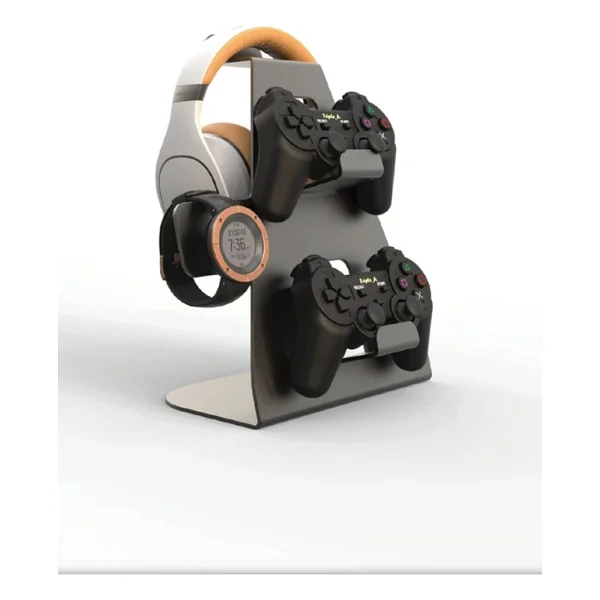 3art Metal Kol Tutucu Joystick Kumanda Standı Xbox / PS4 /PS5 Uyumlu Metal Kol Kulaklık Saat Standı - Siyah - Görsel 6