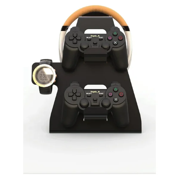 3art Metal Kol Tutucu Joystick Kumanda Standı Xbox / PS4 /PS5 Uyumlu Metal Kol Kulaklık Saat Standı - Siyah - Görsel 3