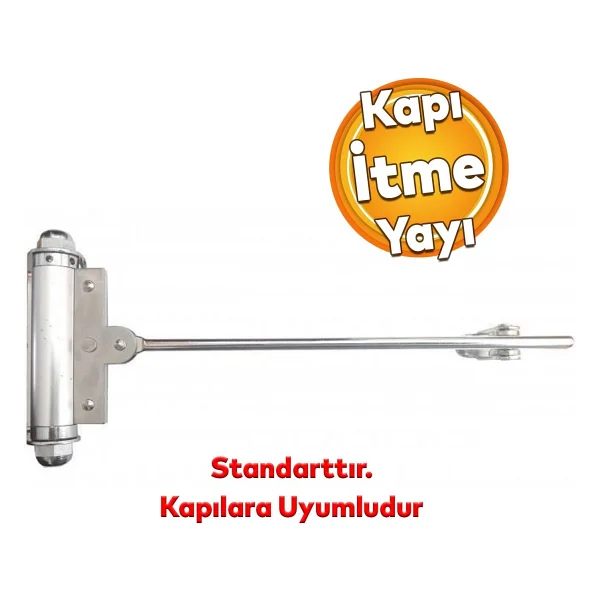 Badem10 Kapı İtme Yayı Kapı Örtme Kapatma Makanizma Bahçe Çelik Dış Kapı Uyumlu - Görsel 5
