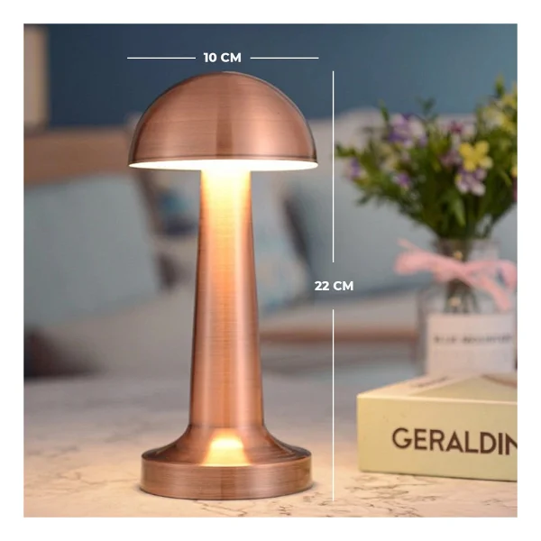 Cata Ct-8430 Lizbon Bronz Dokunmatik Şarjlı Masa Lambası - Görsel 5