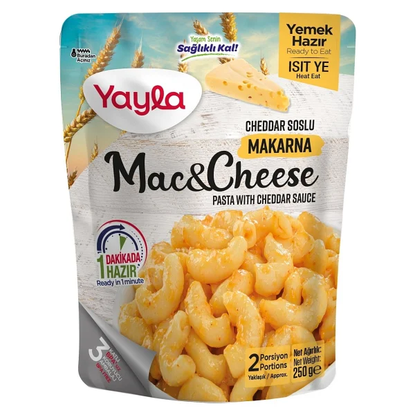 Yayla Hazır Mac&Cheese Cheddar Soslu Makarna 250 Gr - Görsel 3
