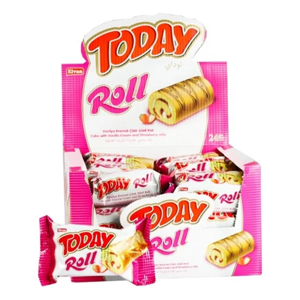 Elvan Today Swiss Roll Çilek Kremalı Kek 24x35 Gr - Görsel 4