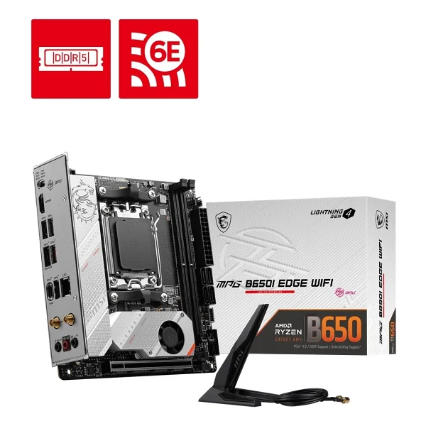 Msı Mpg B650ı Edge Wi-Fi AMD Am5 DDR5 Mini Itx Anakart - Görsel 8