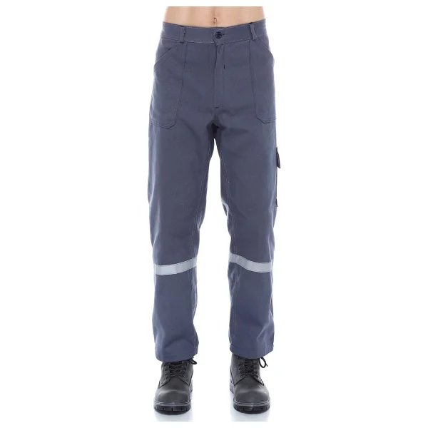 Gabardine Kışlık Iş Pantolonu,Kaynakçı Pantolonu , 7/7 Gabardin Iş Pantolonu - Gri - M - Görsel 4