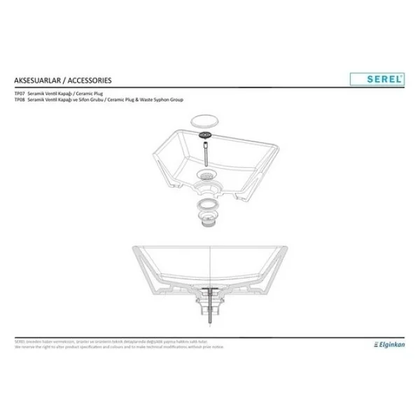 Serel Seramik Tapa Ve Lavabo Sifonu Tp08stl110 - Görsel 4