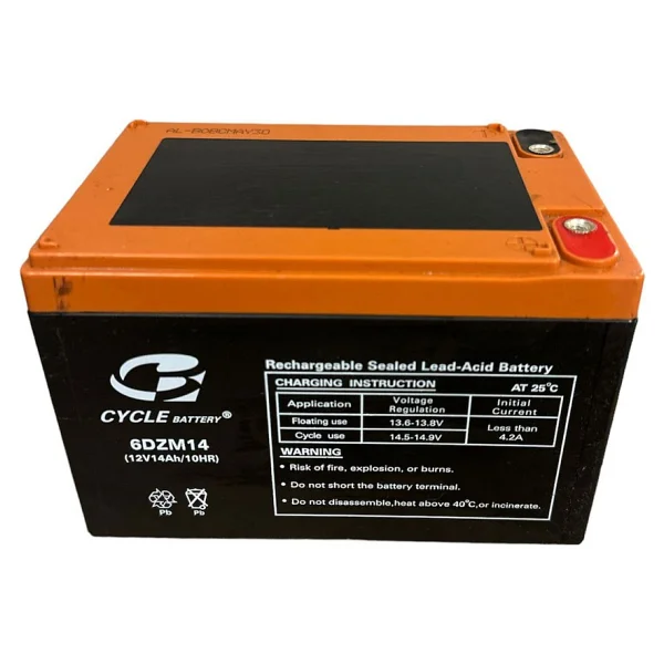 Cycle Kuru Motosiklet Aküsü Elektrikli Bisiklet 12v 14a 6dzm14 - Görsel 2