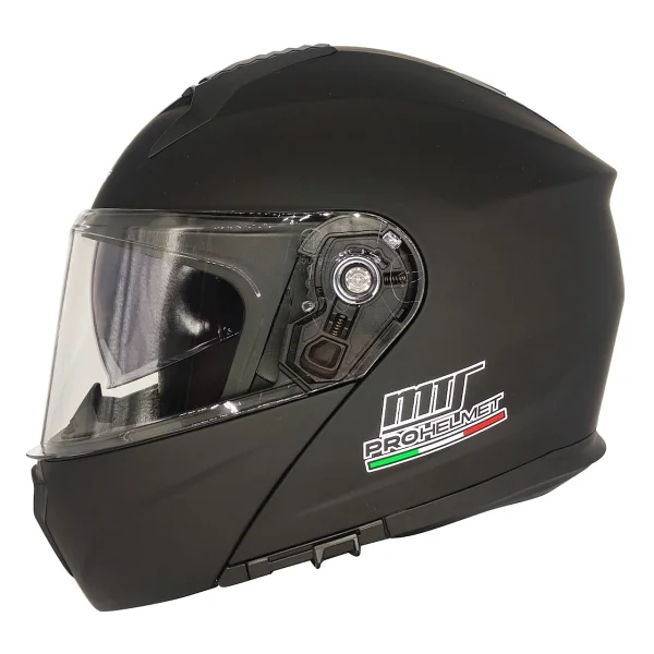 Mts M-966 Mat Siyah Çene Açılır Motor Kaskı - Görsel 4