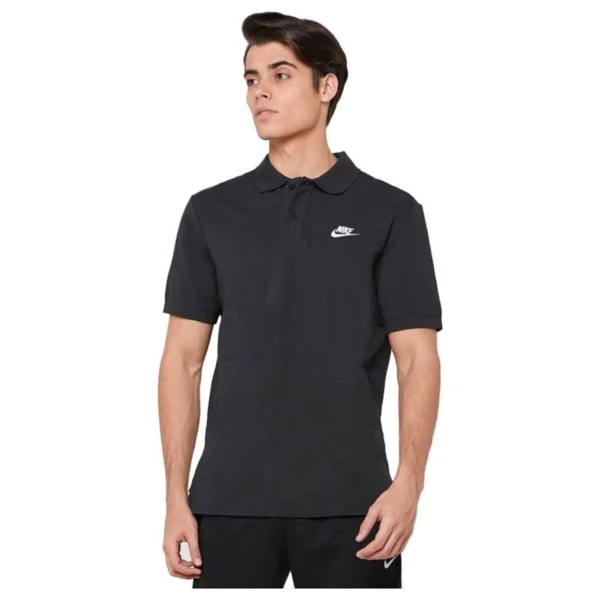 Nike Sportswear CJ4456-010 Siyah Kısa Kollu Polo Yaka Erkek Tişört - Görsel 5