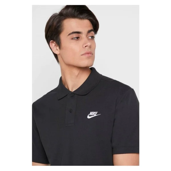 Nike Sportswear CJ4456-010 Siyah Kısa Kollu Polo Yaka Erkek Tişört - Görsel 3