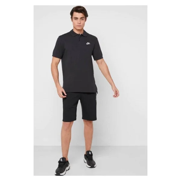Nike Sportswear CJ4456-010 Siyah Kısa Kollu Polo Yaka Erkek Tişört - Görsel 4