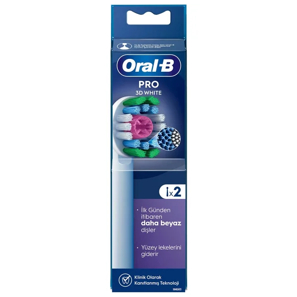 Oral-B Pro 3d White X-Filament 2'li Diş Fırçası Başlığı - Görsel 2