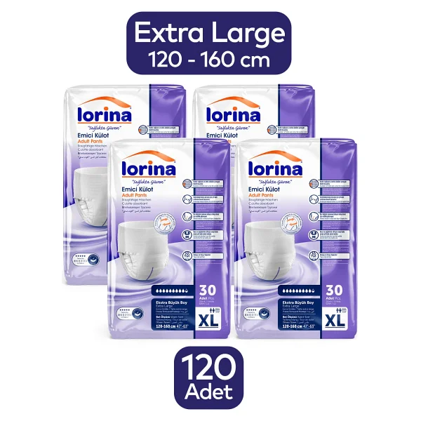 Lorina Emici Külot Ekstra Büyük Boy XL 30'lu 4 Adet Hasta Bezi - Görsel 6