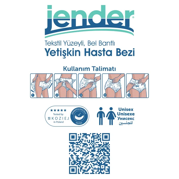 Jender Belbantlı Ekstra Büyük Boy XL 30'lu 4 Adet Hasta Bezi - Görsel 3