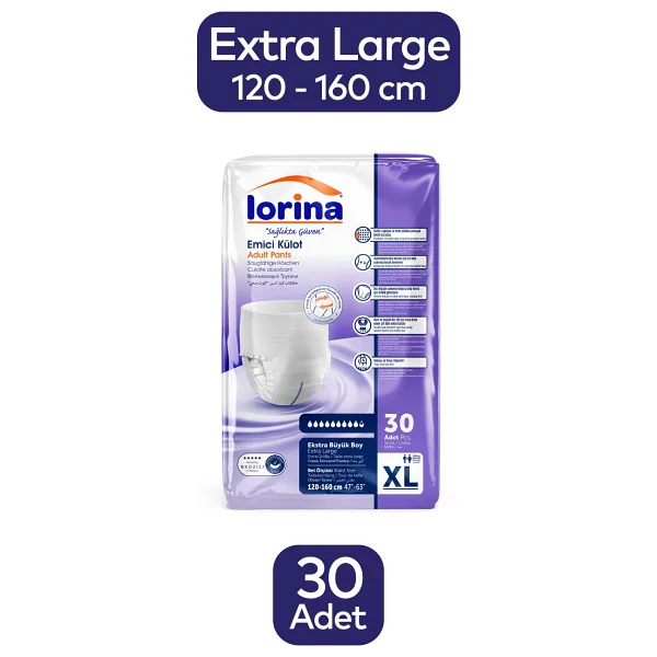 Lorina Emici Külot Ekstra Büyük Boy XL 30'lu Hasta Bezi - Görsel 5