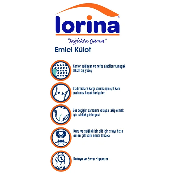 Lorina Emici Külot Orta Boy M 30'lu 2 Adet Hasta Bezi - Görsel 2