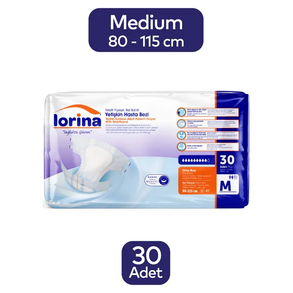 Lorina Belbantlı Orta Boy M 30'lu Hasta Bezi - Görsel 2
