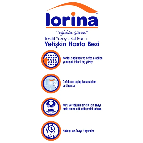 Lorina Belbantlı Orta Boy M 30'lu Hasta Bezi - Görsel 3