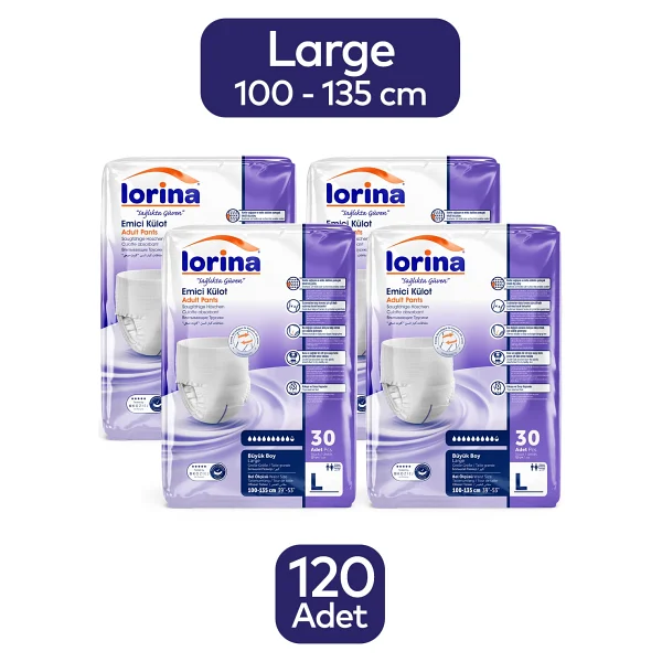 Lorina Emici Külot Büyük Boy L 30'lu 4 Adet Hasta Bezi - Görsel 2