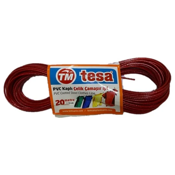 Tesa Pvc Kaplı Çamaşır İpi 10 Mt Dayanıklı Ve Esnek Çelik Malzeme İle Üretilmiştir - Görsel 4