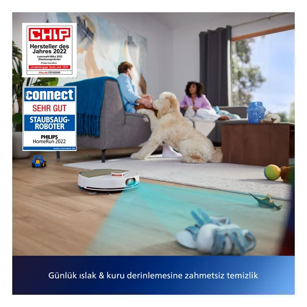 Philips Homerun 7000 Serisi Aqua Xu7000/02 Beyaz Gold Akıllı Robot Süpürge - Görsel 9