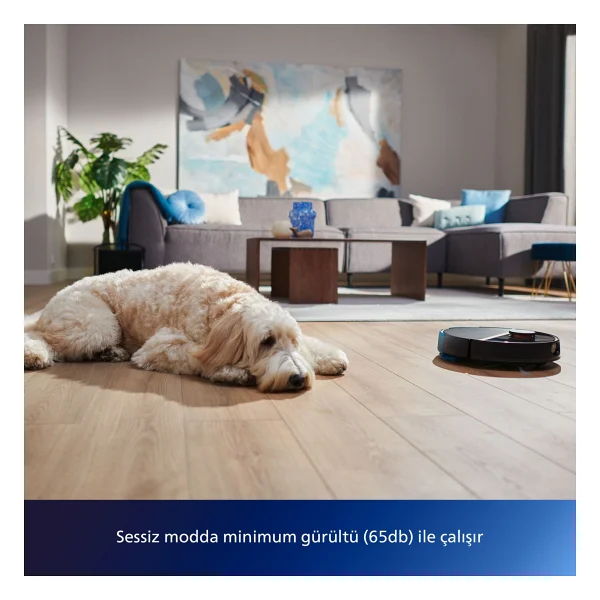 Philips Homerun 7000 Serisi Aqua Xu7000/02 Beyaz Gold Akıllı Robot Süpürge - Görsel 9