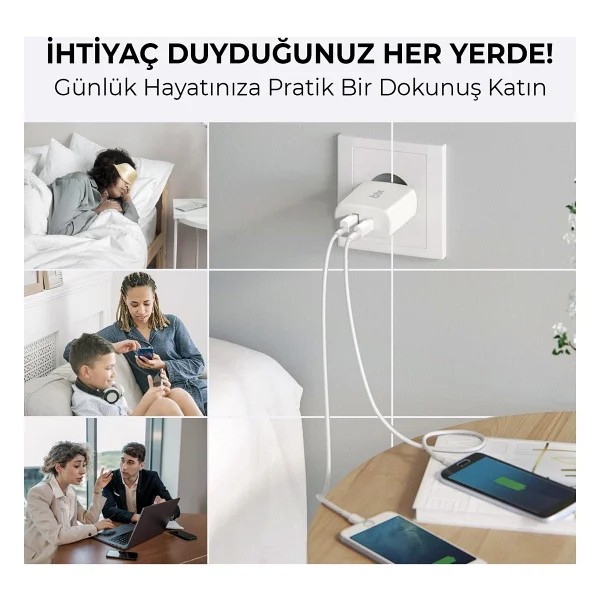 Bix Bx2p45g 45 W Hızlı Şarj Adaptörü - Görsel 6