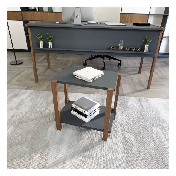 Lagomood Zenith Ofis Masa Takım 150cm Antrasit Ceviz - Görsel 3