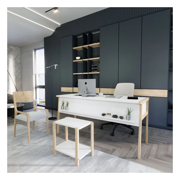 Lagomood Zenith Ofis Masa Takım 150cm Antrasit Ceviz - Görsel 5